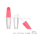 A176 Lipgloss Röhre Container mit Pinsel kleine Lipgloss Verpackung Großhandel rosa leere benutzerdefinierte Lipgloss Rohr